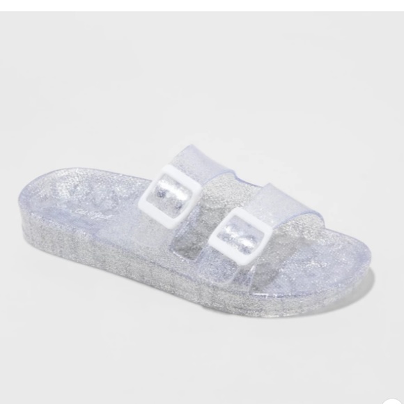 clear glitter slides